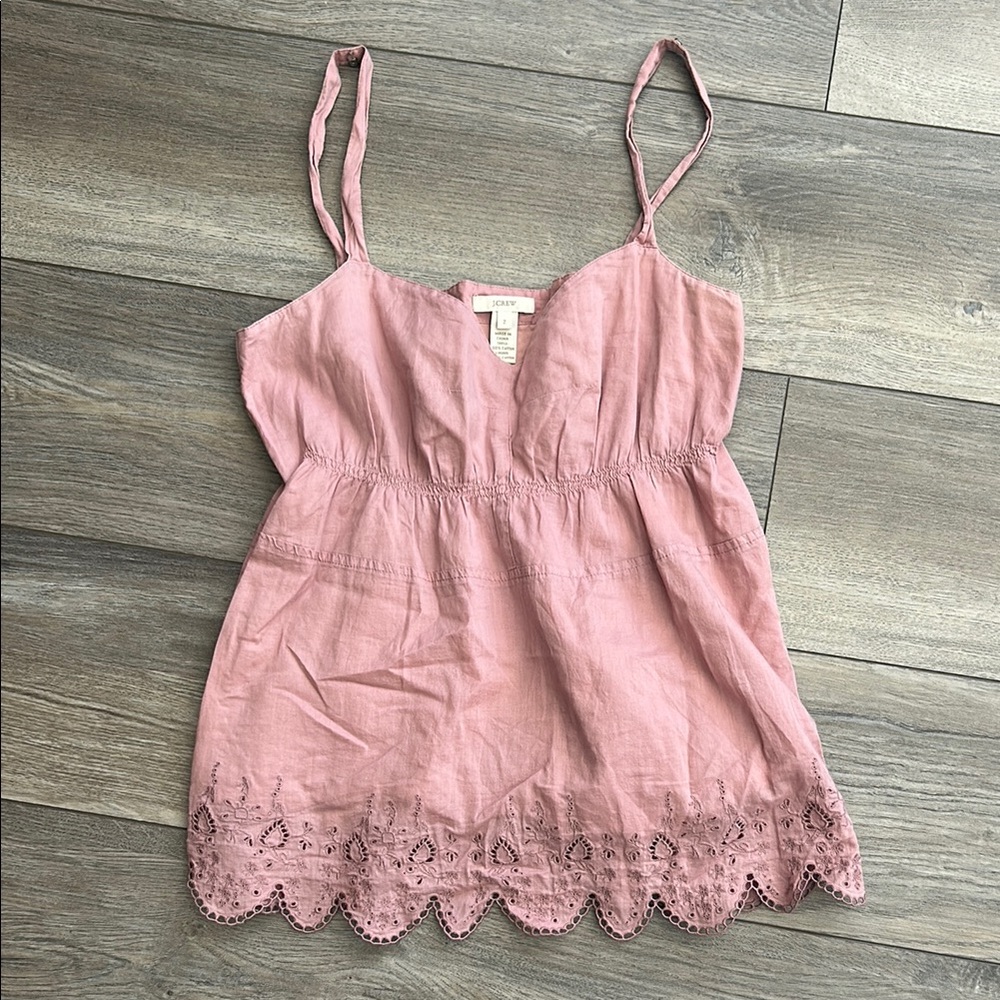 J. CREW Lace Trim Tank Top
